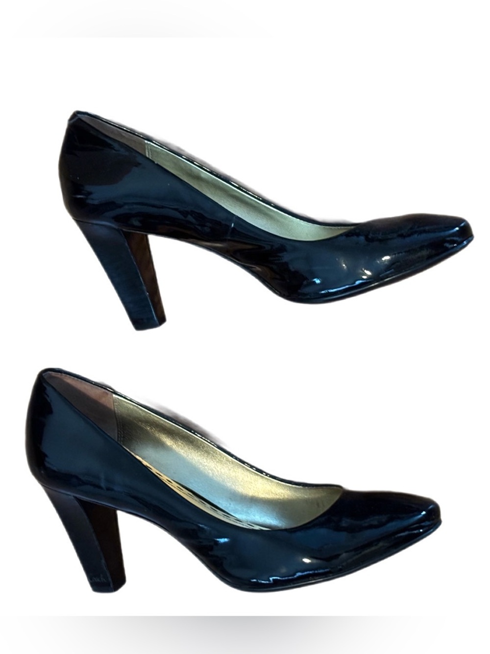 Coach "Sheri" Black Patent Leather Pumps Heels Size 8B Vintage Classic